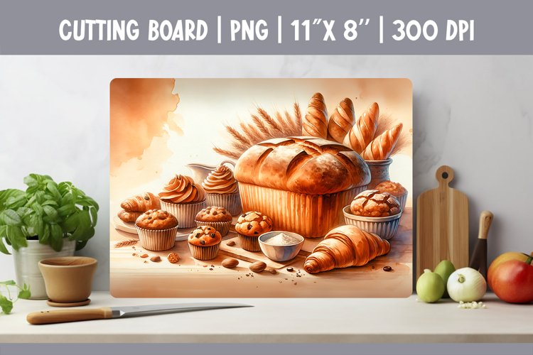 Kitchen Cutting Board Sublimation Design | Baking & Pustry example image 1