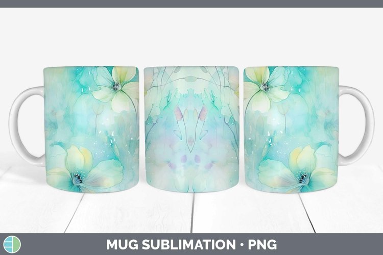 GorgeousWatercolor Mug Wrap design.