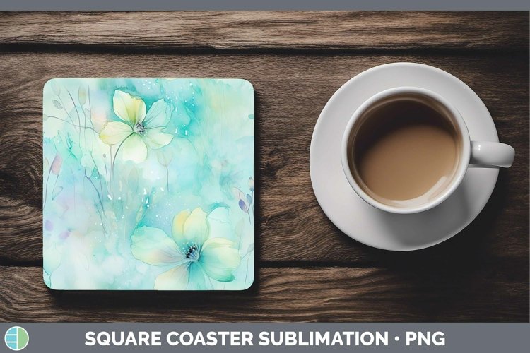 GorgeousWatercolor Square Coaster design.