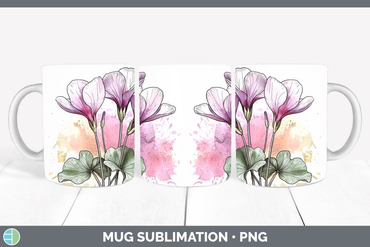 GorgeousWatercolor Mug Wrap design.