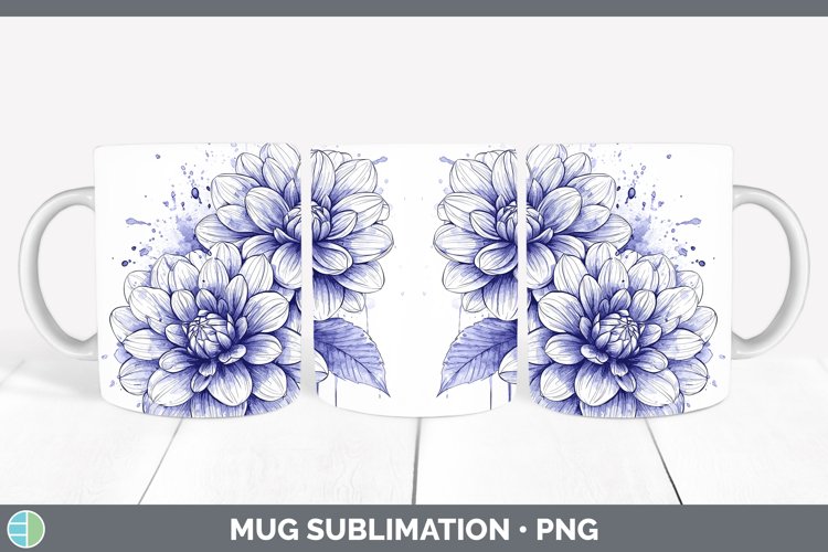 GorgeousWatercolor Mug Wrap design.