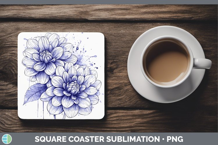 GorgeousWatercolor Square Coaster design.