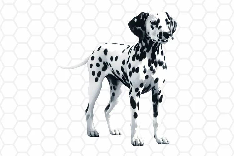 Watercolor Dalmatian Dog Clipart, Dog Sublimation PNG
