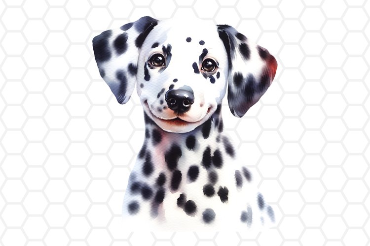 Watercolor Dalmatian Dog Clipart, Dog Sublimation PNG