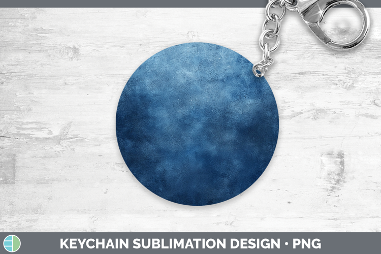 Watercolor Dark Blue Keychain Sublimation Keyring Designs