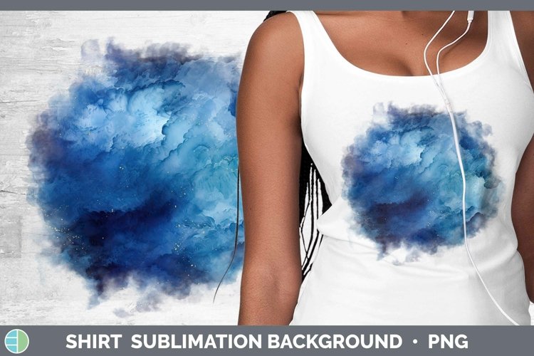 Watercolor Dark Blue Shirt Sublimation Sublimation Backgroun