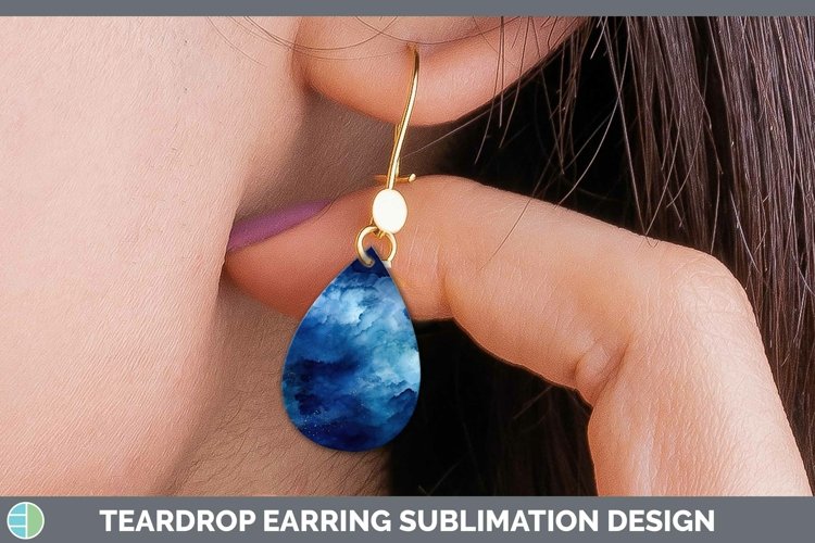 GorgeousWatercolor Teardrop Earrings design.