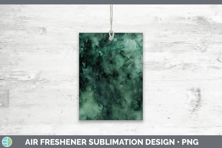 Watercolor Dark Green Air Freshener Sublimation Car Freshene