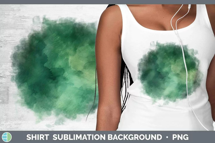 Watercolor Dark Green Shirt Sublimation Sublimation Backgrou