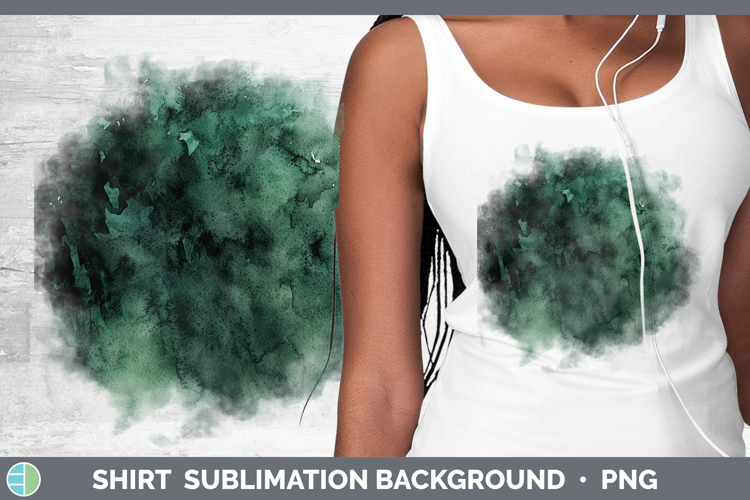 Watercolor Dark Green Shirt Sublimation Sublimation Backgrou