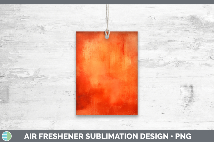 Watercolor Dark Orange Air Freshener Sublimation Car Freshen
