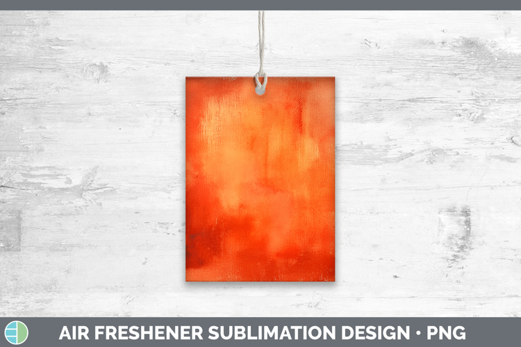 Watercolor Dark Orange Air Freshener Sublimation Car Freshen