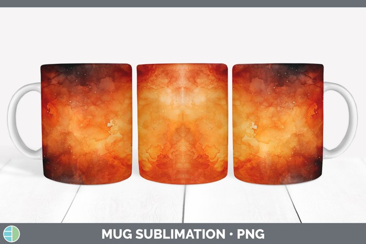 GorgeousWatercolor Mug Wrap design.