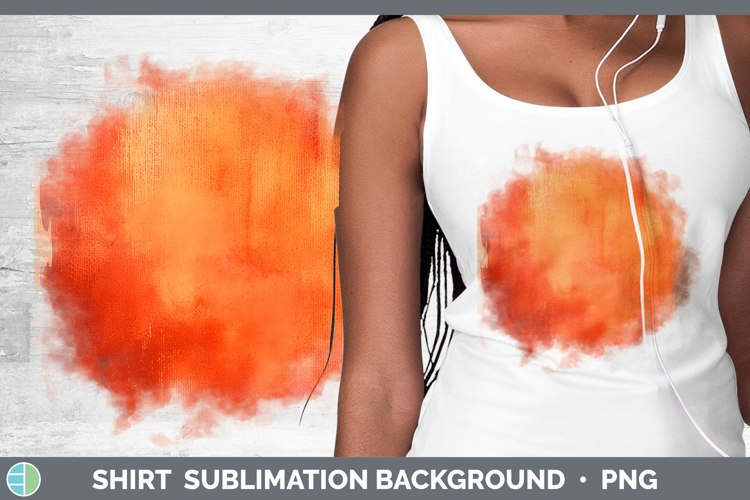 Watercolor Dark Orange Shirt Sublimation Sublimation Backgro