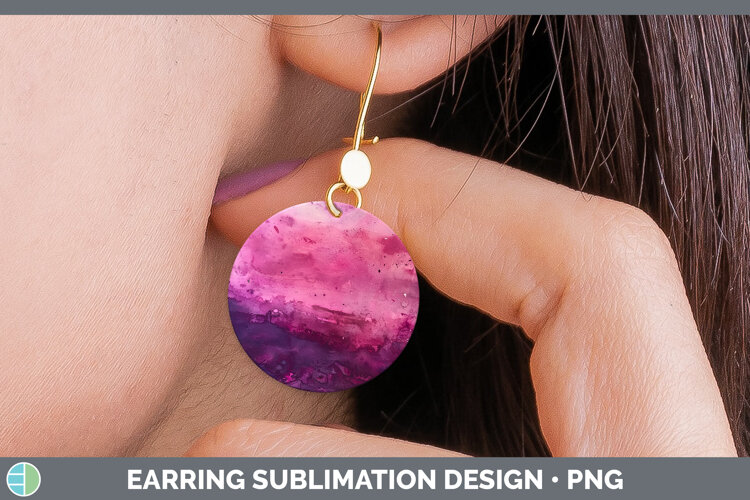 GorgeousWatercolor Round Earrings design.