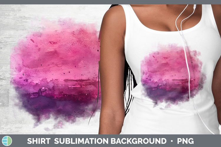 Watercolor Dark Pink Shirt Sublimation Sublimation Backgroun