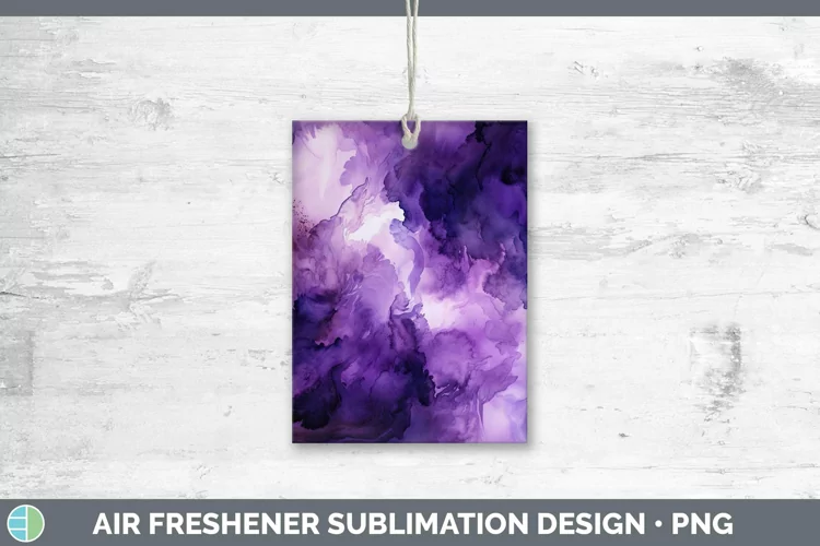 Watercolor Dark Purple Air Freshener Sublimation Car Freshen