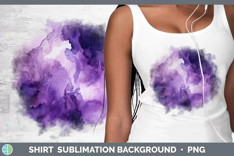 Watercolor Dark Purple Shirt Sublimation Sublimation Backgro