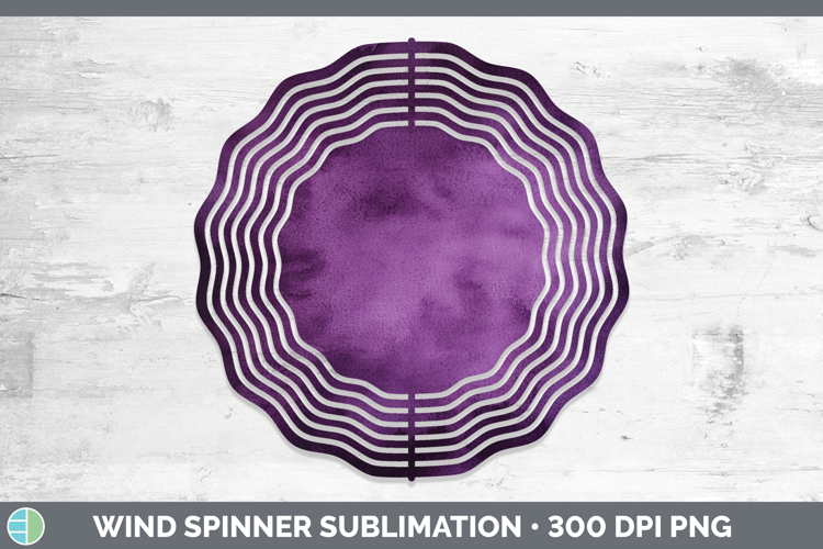 Watercolor Dark Purple Wind Spinner Sublimation Spinner Desi