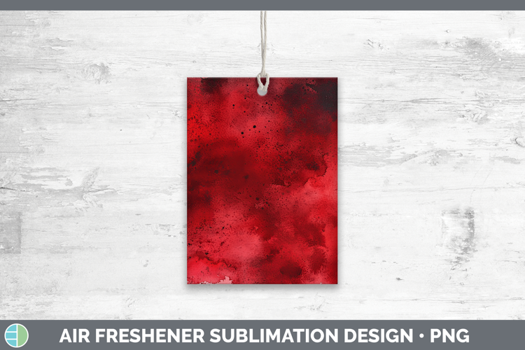 Watercolor Dark Red Air Freshener Sublimation Car Freshener