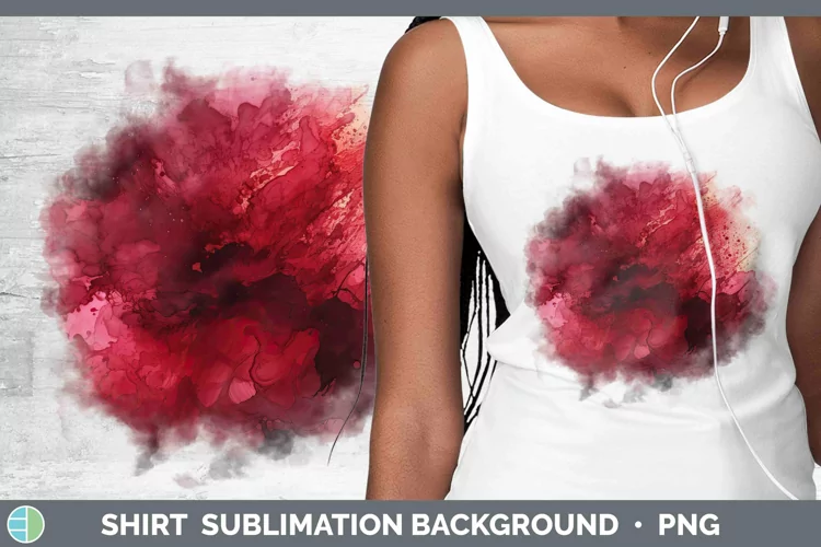 Watercolor Dark Red Shirt Sublimation Sublimation Background