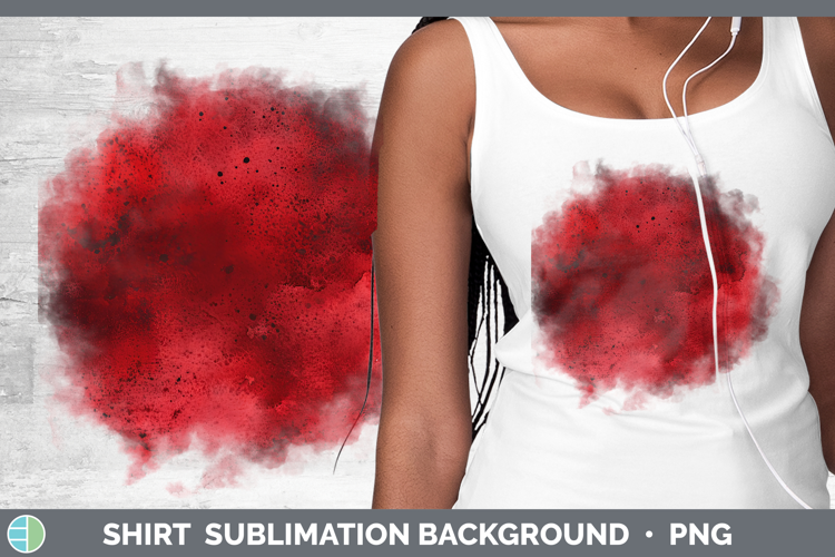 Watercolor Dark Red Shirt Sublimation Sublimation Background