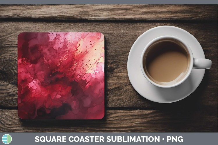 GorgeousWatercolor Square Coaster design.