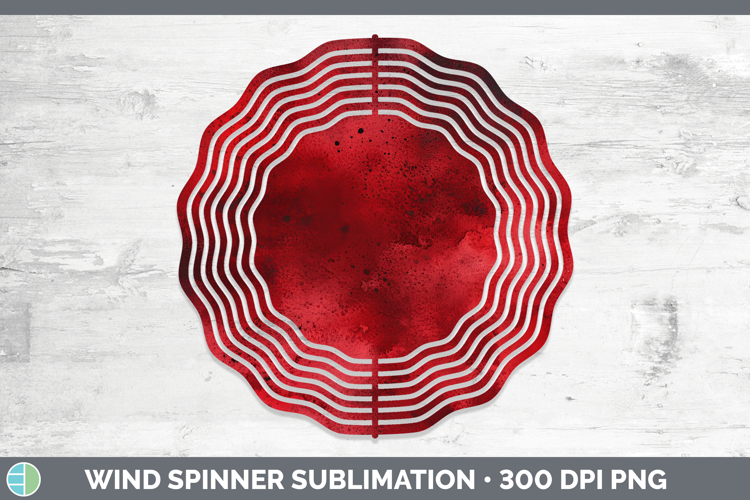 Watercolor Dark Red Wind Spinner Sublimation Spinner Designs
