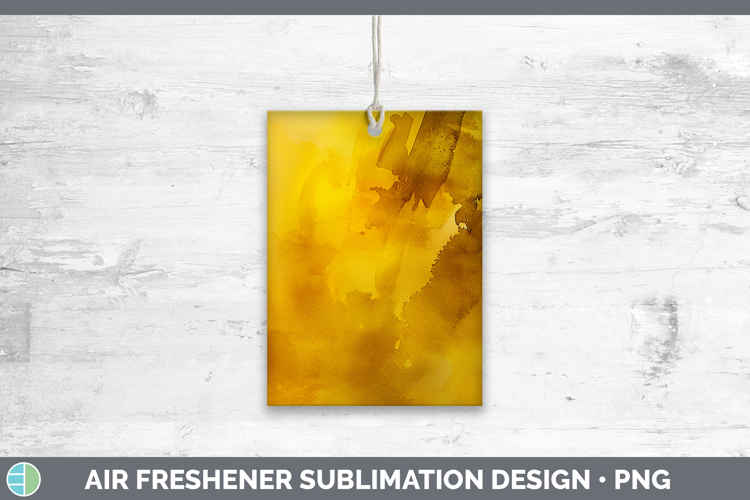 Watercolor Dark Yellow Air Freshener Sublimation Car Freshen