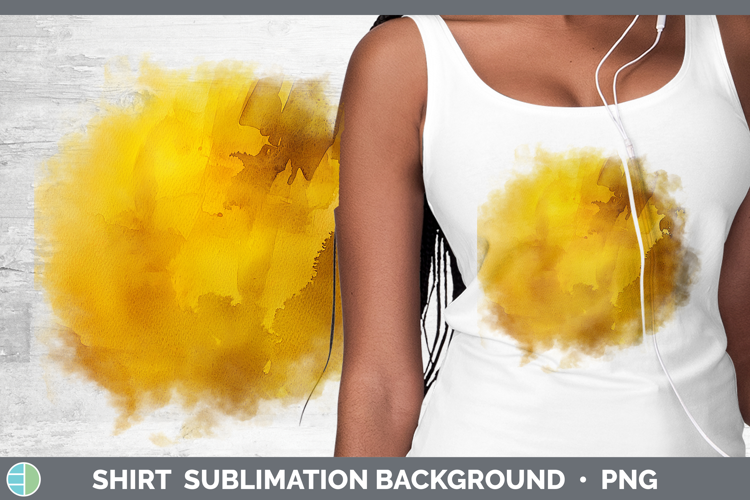 Watercolor Dark Yellow Shirt Sublimation Sublimation Backgro