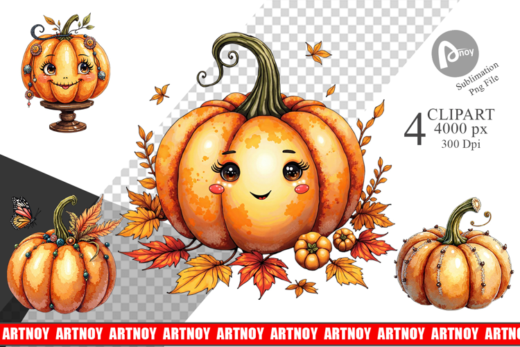 Decorative Pumpkins Clipart