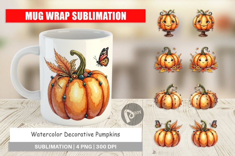 Decorative Pumpkins Mug Wrap
