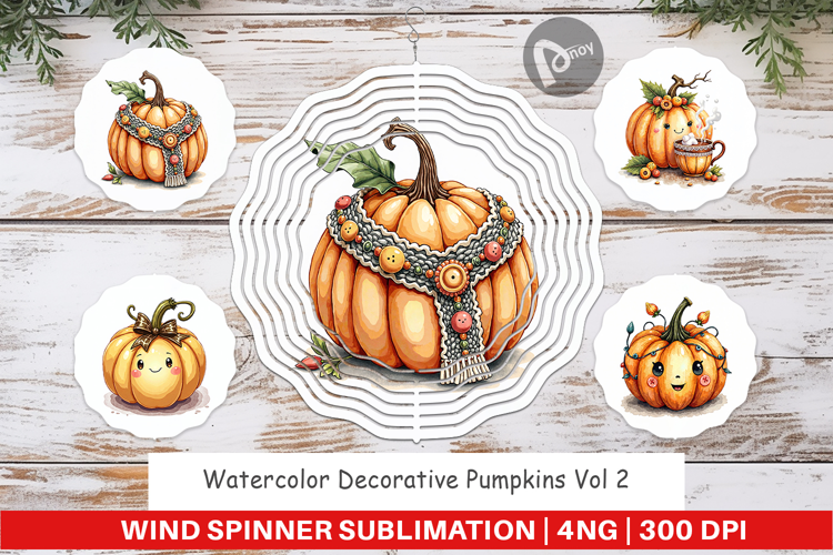 Decorative Pumpkins Wind Spinner
