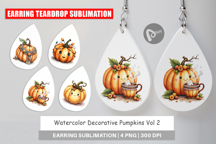Decorative Pumpkins Earring
