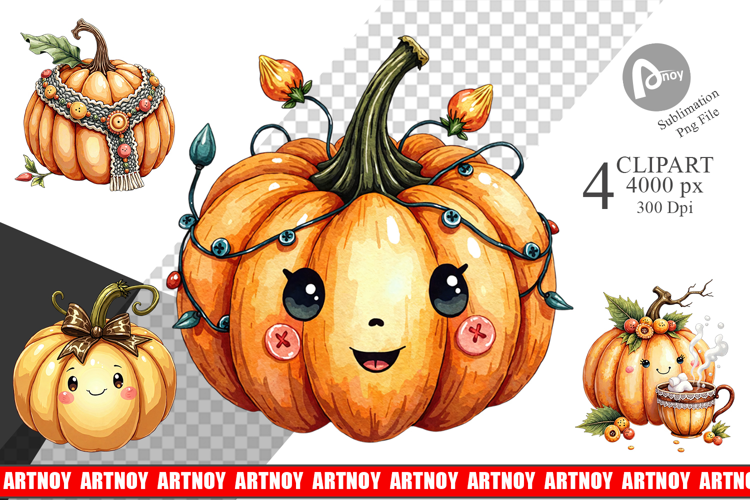 Decorative Pumpkins Clipart