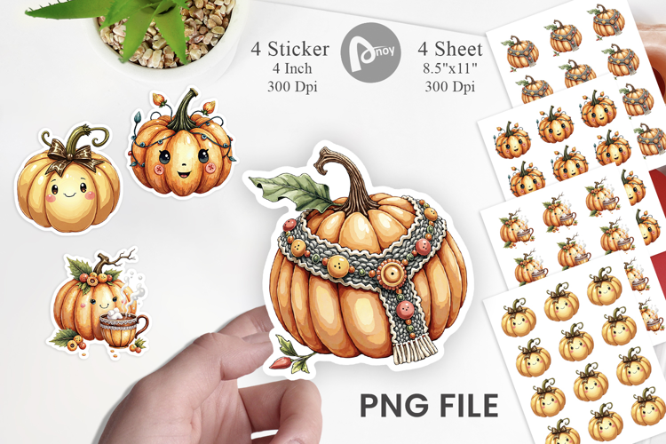 Decorative Pumpkins Sticker