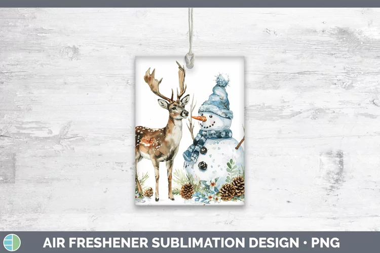 Christmas Snowman Deer Air Freshener Sublimation Car Designs