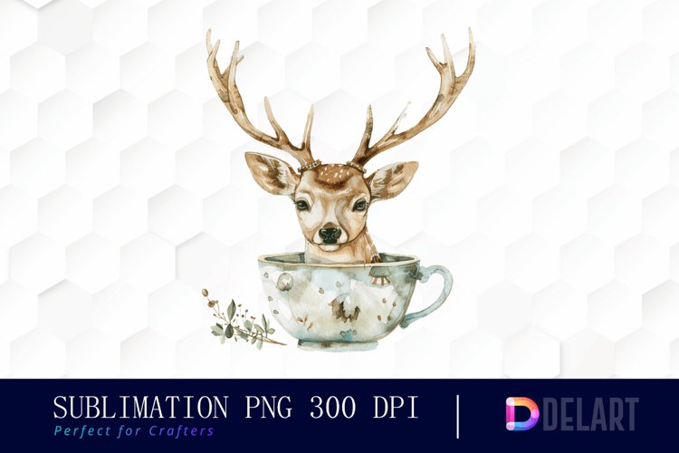 Deer in a Cup PNG Clipart example image 1