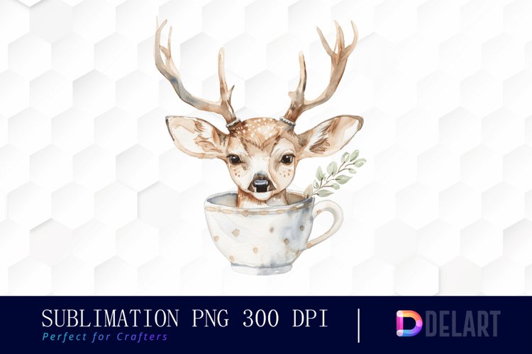 Deer in a Cup PNG Clipart example image 1