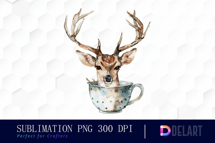 Deer in a Cup PNG Clipart example image 1