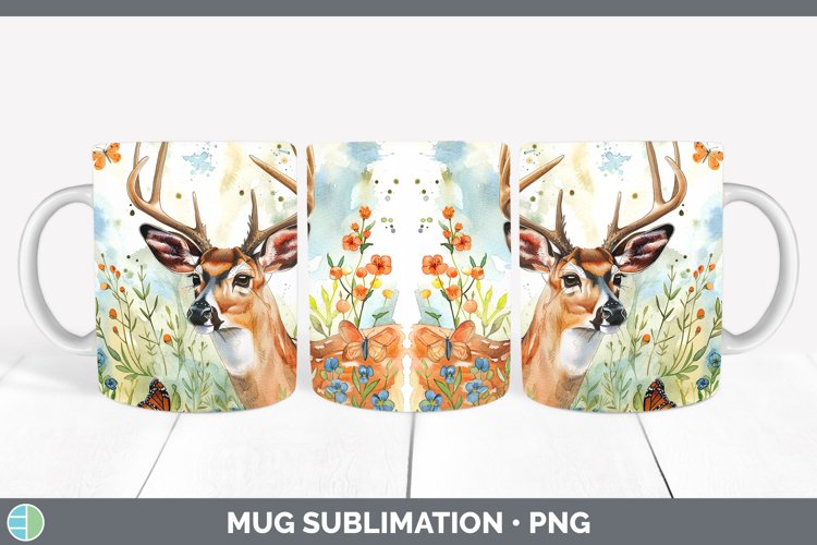 GorgeousWatercolor Mug Wrap design.