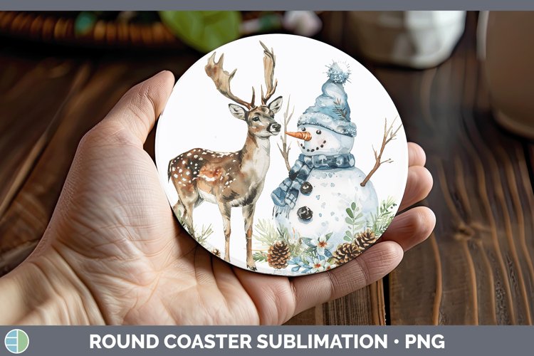 GorgeousWatercolor Round Coaster design.