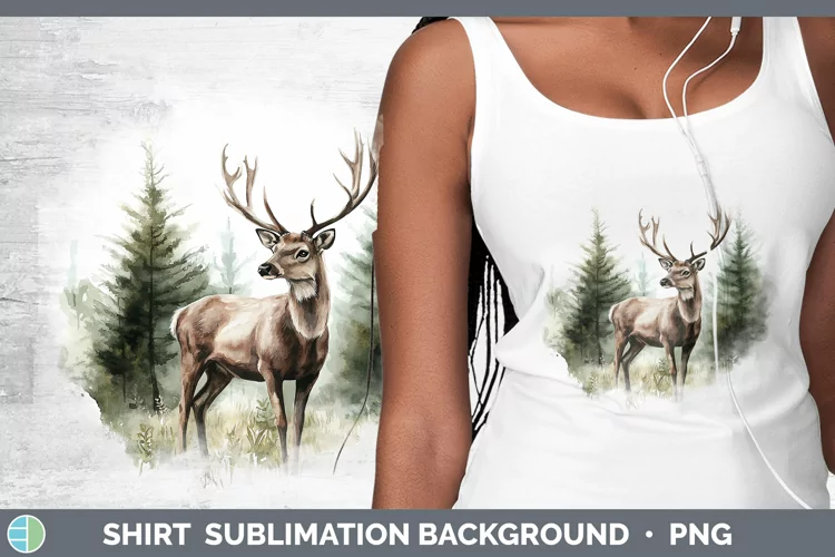 Watercolor Deer Shirt Sublimation Sublimation Background Des