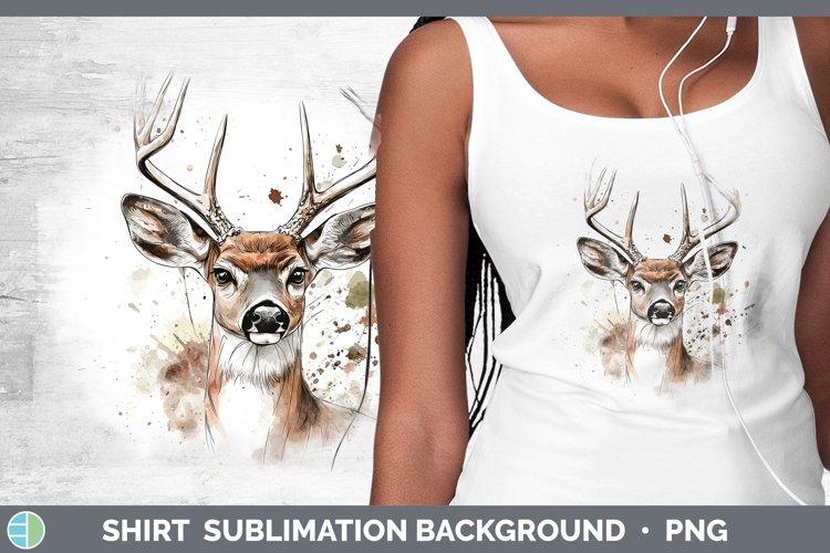 Watercolor Deer Shirt Sublimation Sublimation Background Des