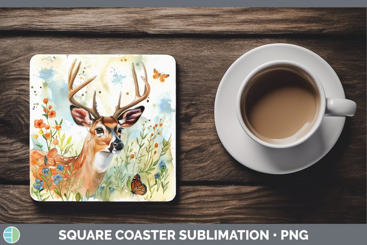 GorgeousWatercolor Square Coaster design.