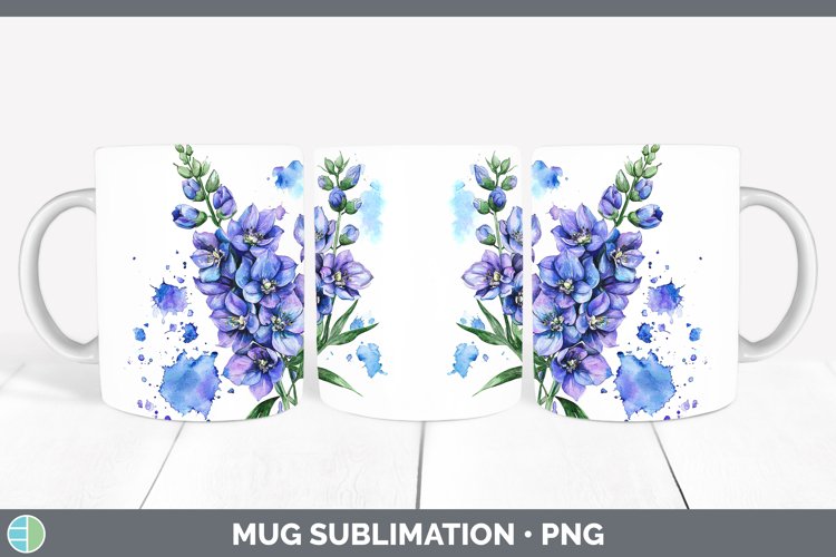 GorgeousWatercolor Mug Wrap design.