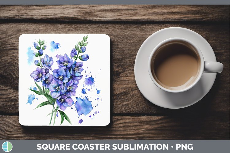 GorgeousWatercolor Square Coaster design.
