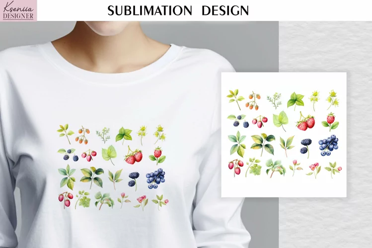 Watercolor Leaves and Wild Berries| Summer T Shirt