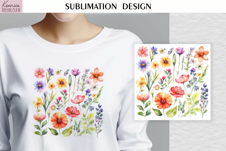 Watercolor Wild Flowers| Summer T Shirt