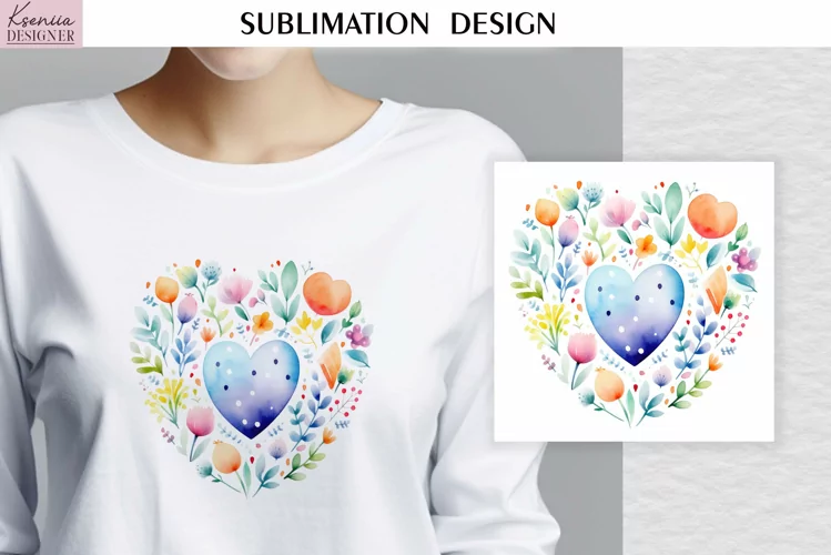 Watercolor Flower Heart| Summer T Shirt